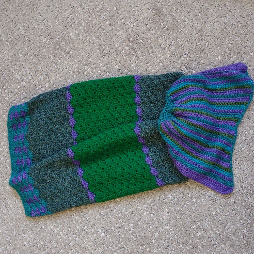 Mermaid tail blanket